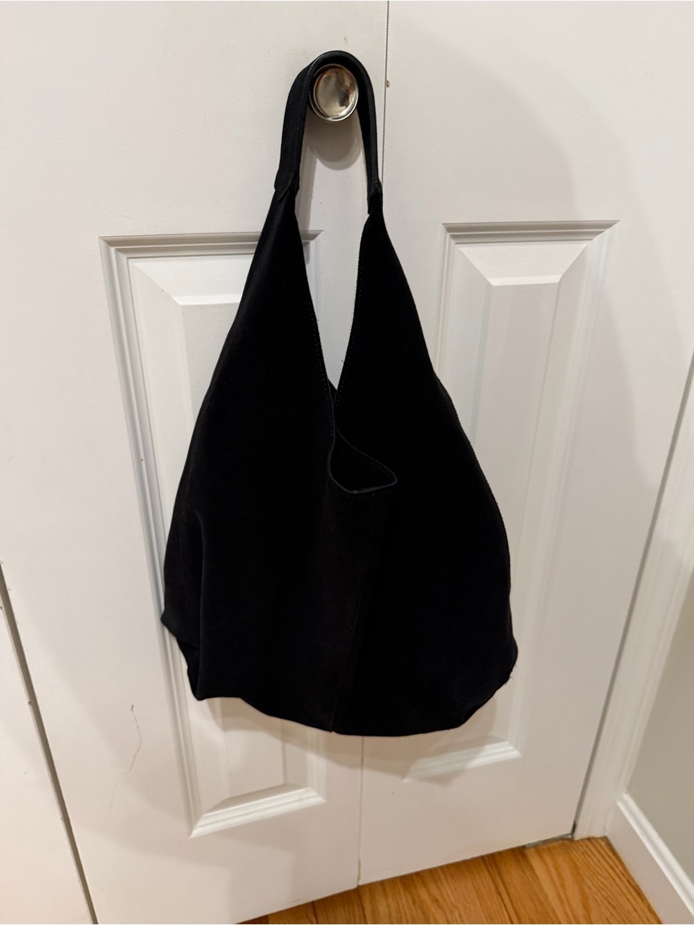 &OTHER STORIES Classic Suede black Tote Bag - Picture 2 of 10